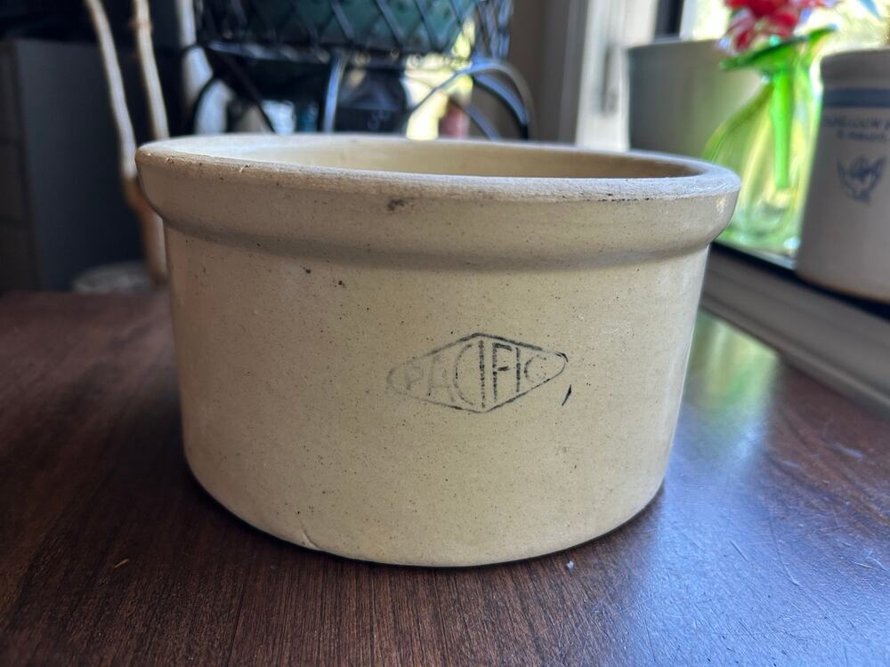 Antique Pacific Clay Works Stoneware Crock 7.5”